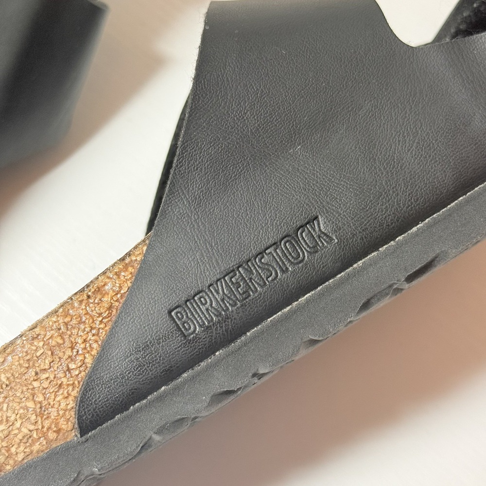 Birkenstock Arizona Classic Birko-Flor Double Buckle Slides Black Women Sz 8/39 - Picture 8 of 11